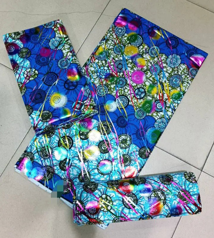 African Real Wax Print Fabric - 6 Yards 100% Cotton Ghana Ankara Loincloth Material