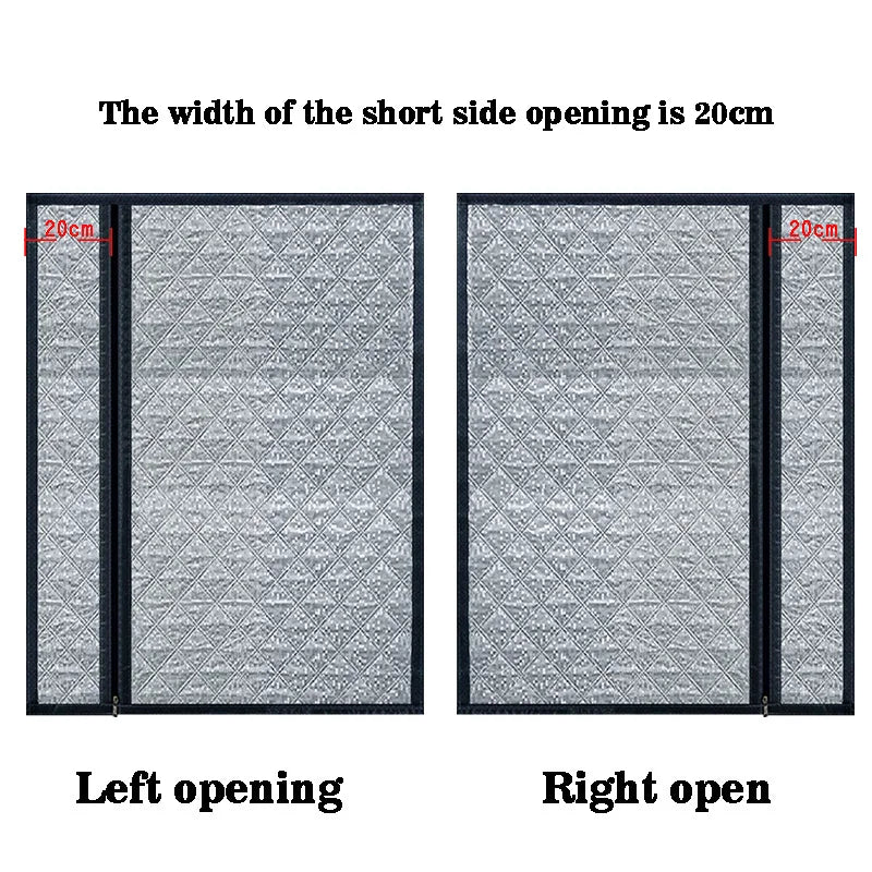 Double-Layer Cotton Curtain with Side Zipper – Thickened Windproof Thermal Insulated Home Curtain, Customizable