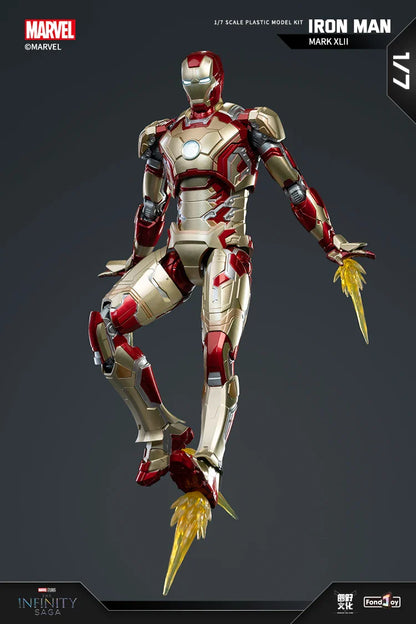 1:7 Scale FondJoy Iron Man Action Figure - MK42, MK43, MK5, MK6, MK7 DIY Tony Stark Legend Collection, Anime Model Gift for Kids