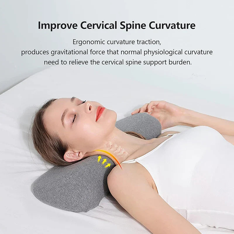 Ergonomic Memory Foam Cervical Pillow | Orthopedic Contour Neck Pillow for Side Sleepers | Supportive Bed Sleeping Pillow
