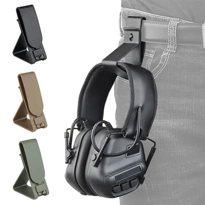 Tactical Headset Hang Buckle - MOLLE Quick Release Belt Clip for Hunting, Shooting & Outdoor Gear Accessories