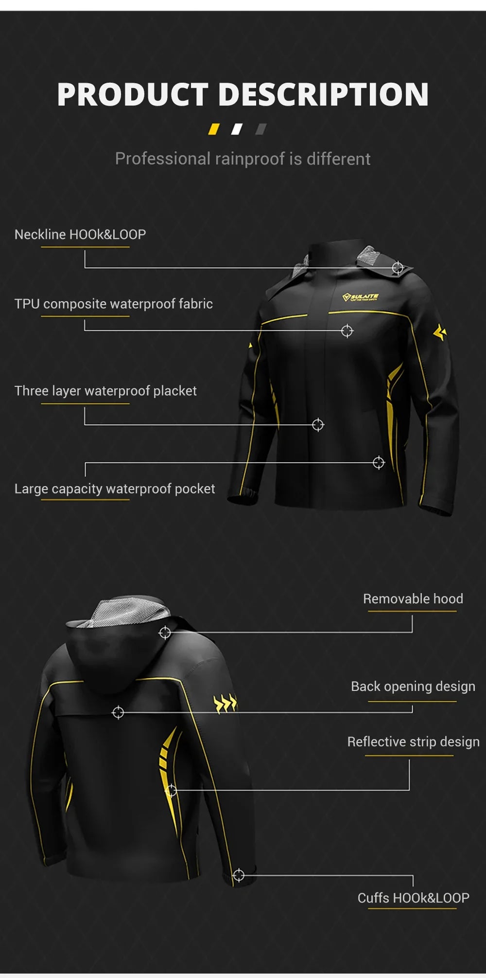 Waterproof Motorcycle Raincoat Suit – Men & Women Moto Raincoat Jacket & Pants Set for Bikers