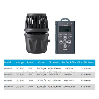 Jebao Jecod Smart Bluetooth Wavemaker Pump – Cordless App Control for Freshwater & Saltwater Aquariums (DMP-10/20/30/40)