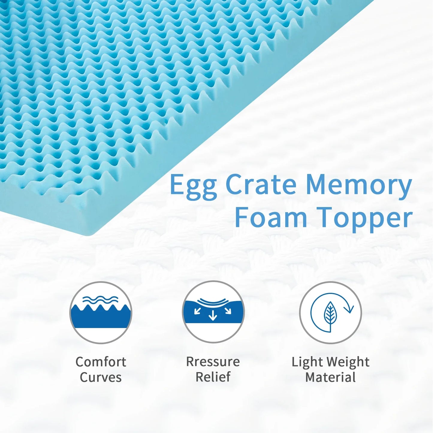 4" Memory Foam Mattress Topper - Outdoor & Indoor Use, Pressure-Relieving Yoga Pad, CertiPUR Certified