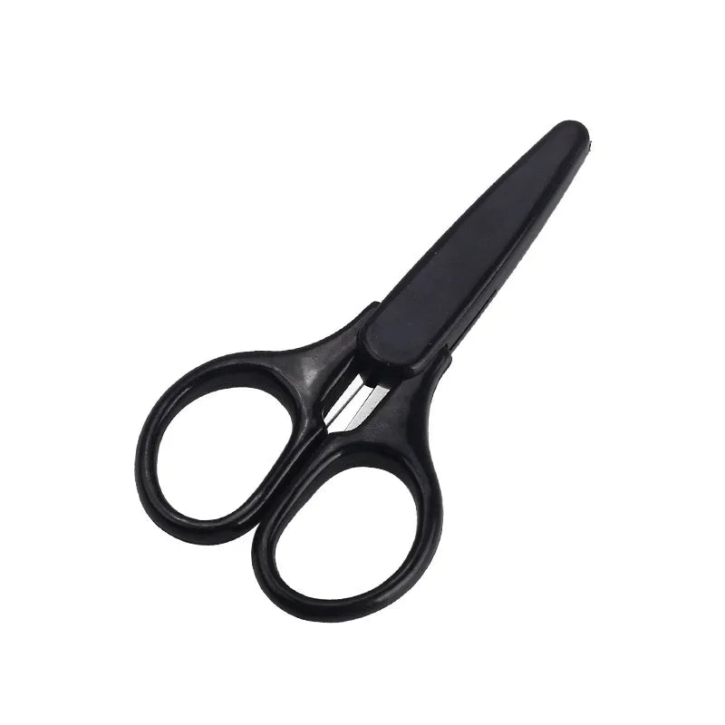 Compact Precision Craft Scissors - Sharp Stainless Steel Blades with Protective Cap for Travel, Stationery & DIY Projects
