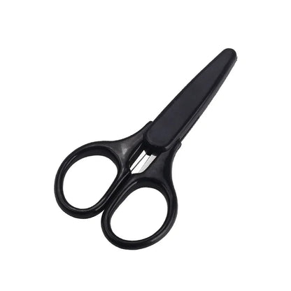 Compact Precision Craft Scissors - Sharp Stainless Steel Blades with Protective Cap for Travel, Stationery & DIY Projects