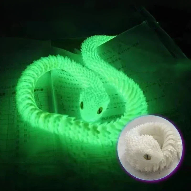 3D Printed Snake Egg Mold – Creative Decompression Rotatable Articulated Snake Desktop Ornament & Realistic Animal Toy for Kids