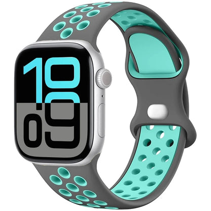 Silicone Apple Watch Strap - Breathable Wristband for Watch 11/10/9/8/7 Ultra 3/2 SE Series 49mm-41mm