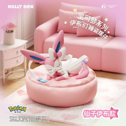 Genuine Pokémon Eevee Sleeping Pose Blind Box – Fantasy Beast Mystery Anime Figure, Cute Lucky Doll Toy & Collectible Gift Decoration