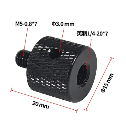 Reinforced Camera Screw Adapter - 1/4 to 3/8 Inch Male Female Thread Converter for Tripod Monopod Ball Head Light Bike Mount