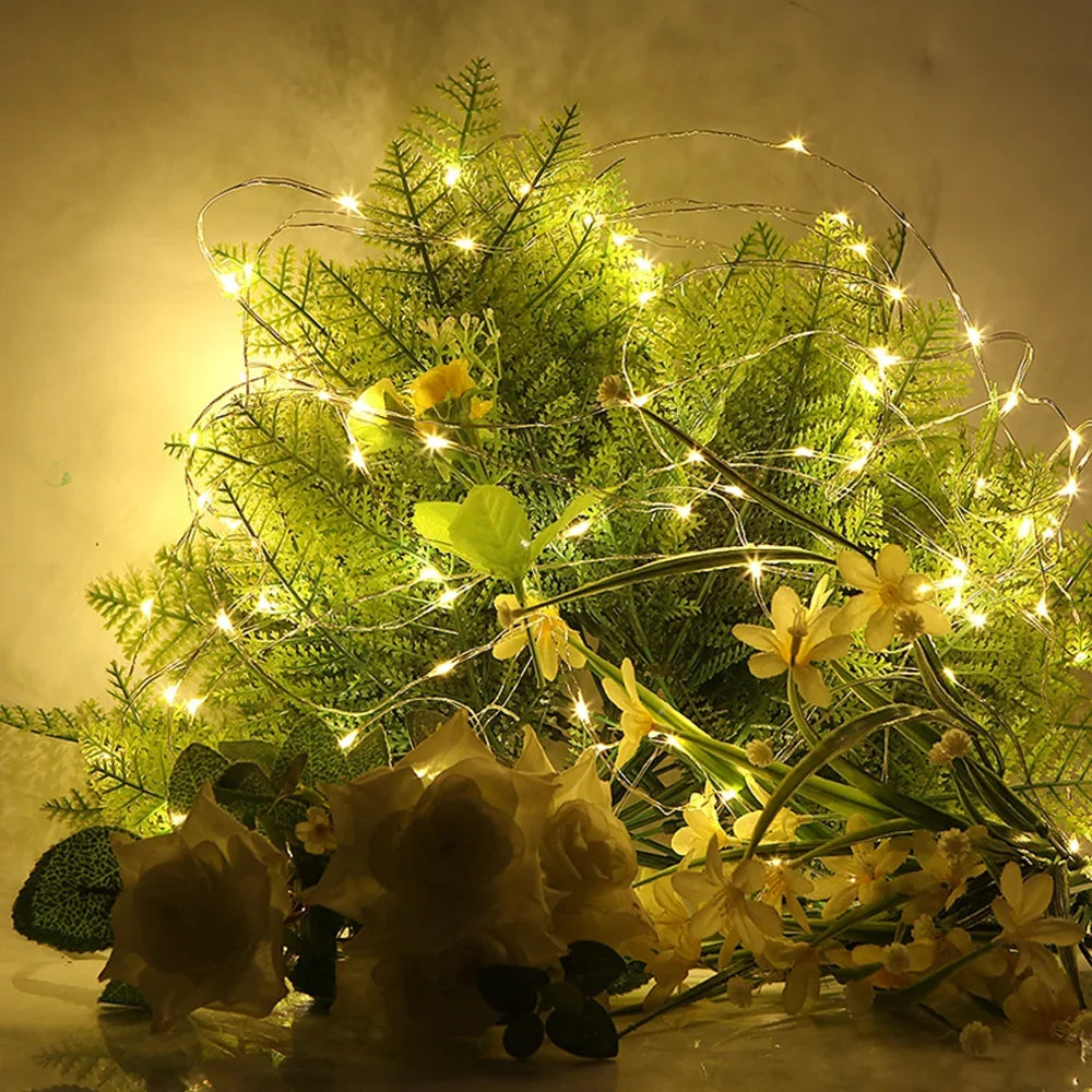 LED Copper Wire Fairy Lights - Waterproof Battery Operated String Lights for Wedding, Party, Christmas & DIY Decorations