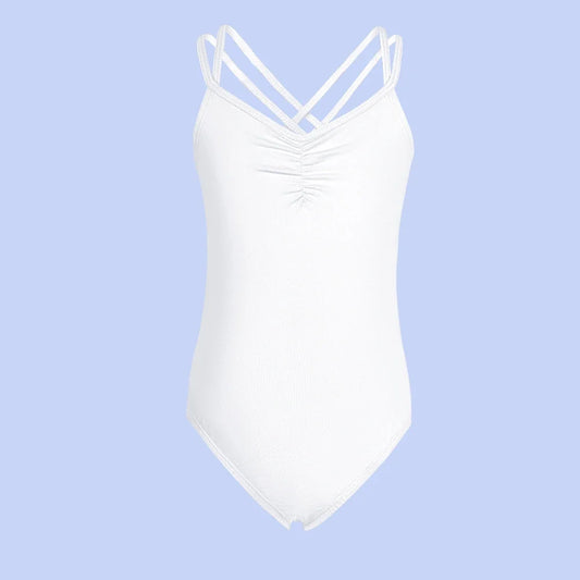 Girls Ballet Leotard - Crisscross Back Dancewear Outfit for Toddler Gymnastics & Stage