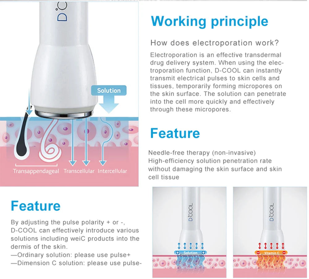 2024 NEW Dcool Portable Cool + Hot + EMS Facial Electroporation Machine – Skin Tightening, Anti-Puffiness Beauty Device
