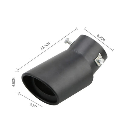 2.5" Stainless Steel Car Exhaust Muffler Tip – Chrome Rear Tail Pipe for Most Vehicles