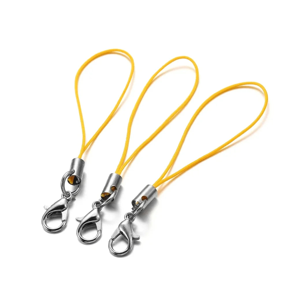 20/50/100PCS Lanyard Strap Cords - Lobster Clasp Rope Keychains for Charms, Pendants, Mobile Accessories & DIY Crafts