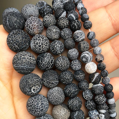Natural Flame Stone Beads - Yooperlite & Fire Sodalite Loose Spacer Beads for DIY Bracelets and Necklaces