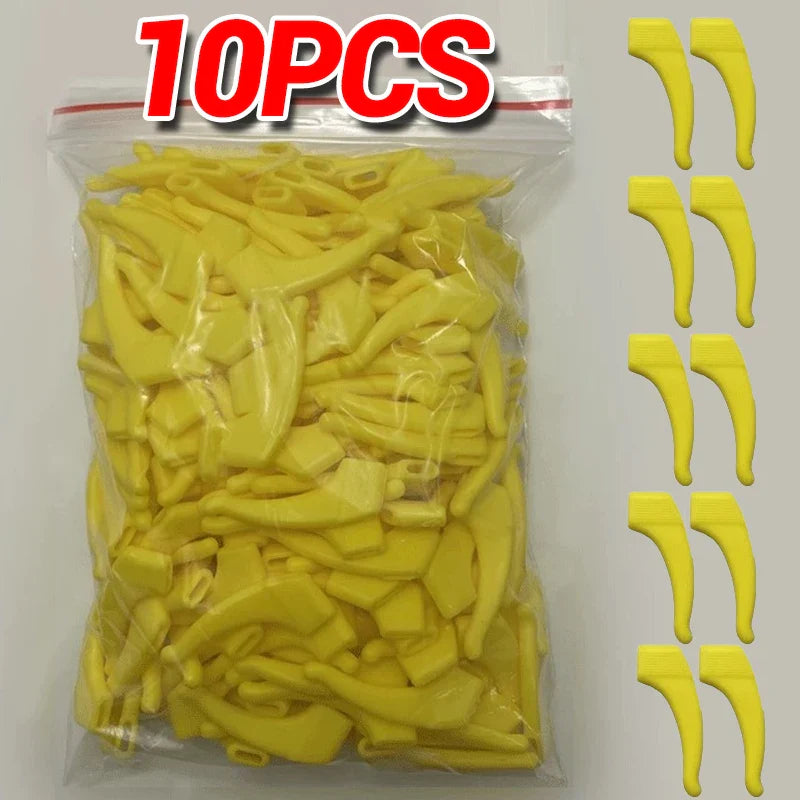 Anti-Slip Silicone Ear Hooks for Glasses | Elastic Eyewear Grip, Temple Holder & Fastener Accessories