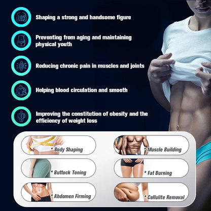 Professional EMS Body Sculpting Machine - 6500W Muscle Stimulation Beauty Equipment for Waist Hip Abdomen Body Shaping