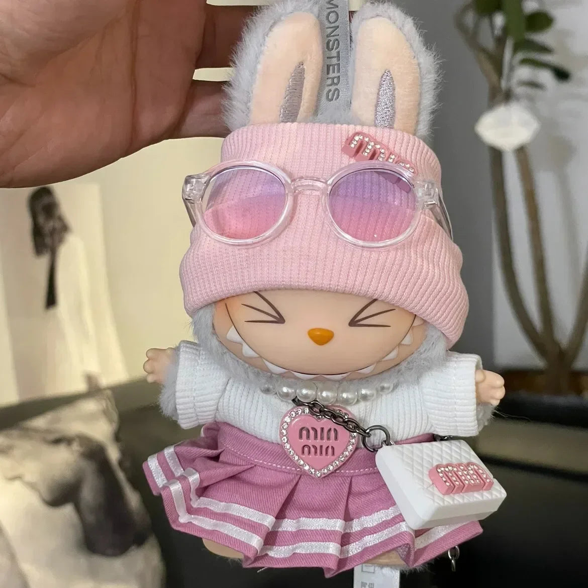 17cm Labubu Doll Clothes Set – Kpop EXO Labubu Idol V1 V2 Skirt & Sweater Outfit, Clothing Gift