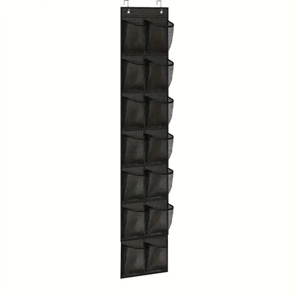 Over The Door Shoe Organizer - 14/24/40 Grid Mesh Pocket Hanging Rack for Closet Shoe Storage & Organization