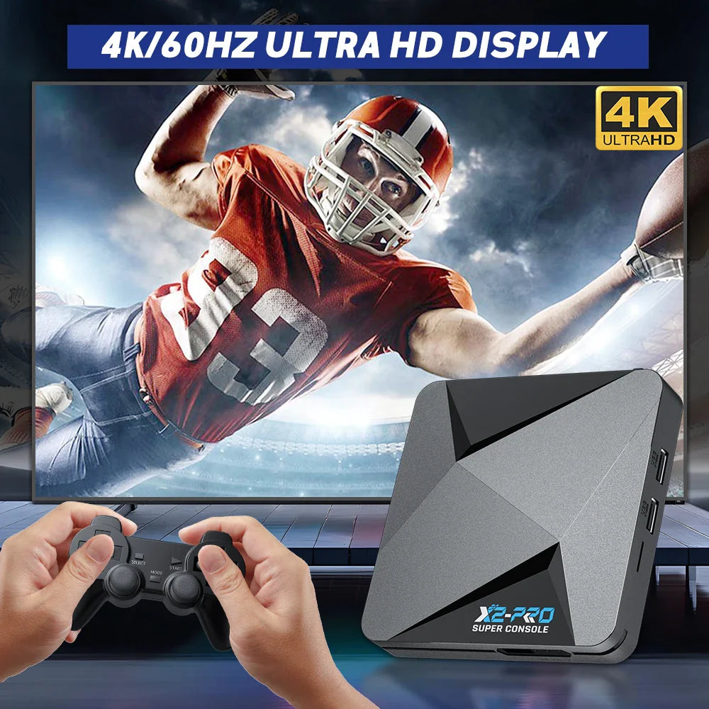 KINHANK Retro Super Console X2 Pro — 90,000 Games for PS1, DC, MAME, SS with Gamepad, Perfect Kid Gift Game Box