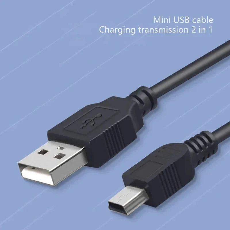 USB 2.0 Male A to Mini B 5-Pin Charging Cable for Digital Cameras Data Transfer & Power Cord Mini USB Charger Cable 1-5 Pack High Speed Sync Cable