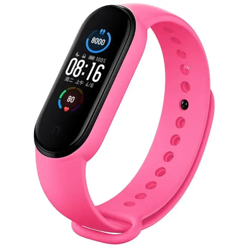 Silicone Watch Strap for Xiaomi Mi Band - Adjustable Replacement Wristband for Mi Band 3 4 5 6 7 Smartwatch