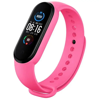 Silicone Watch Strap for Xiaomi Mi Band - Adjustable Replacement Wristband for Mi Band 3 4 5 6 7 Smartwatch