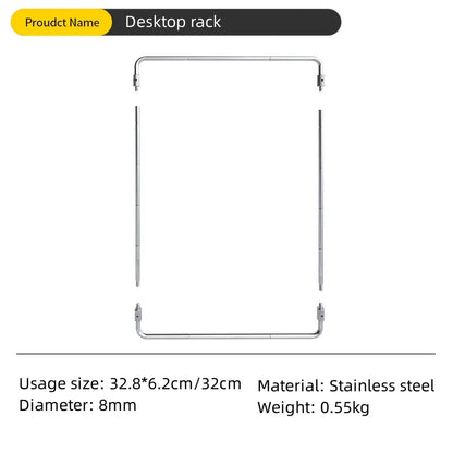 Portable Stainless Steel Light Pole Bracket — Outdoor IGT Table Supply and Desktop Mount Camping Table Accessory