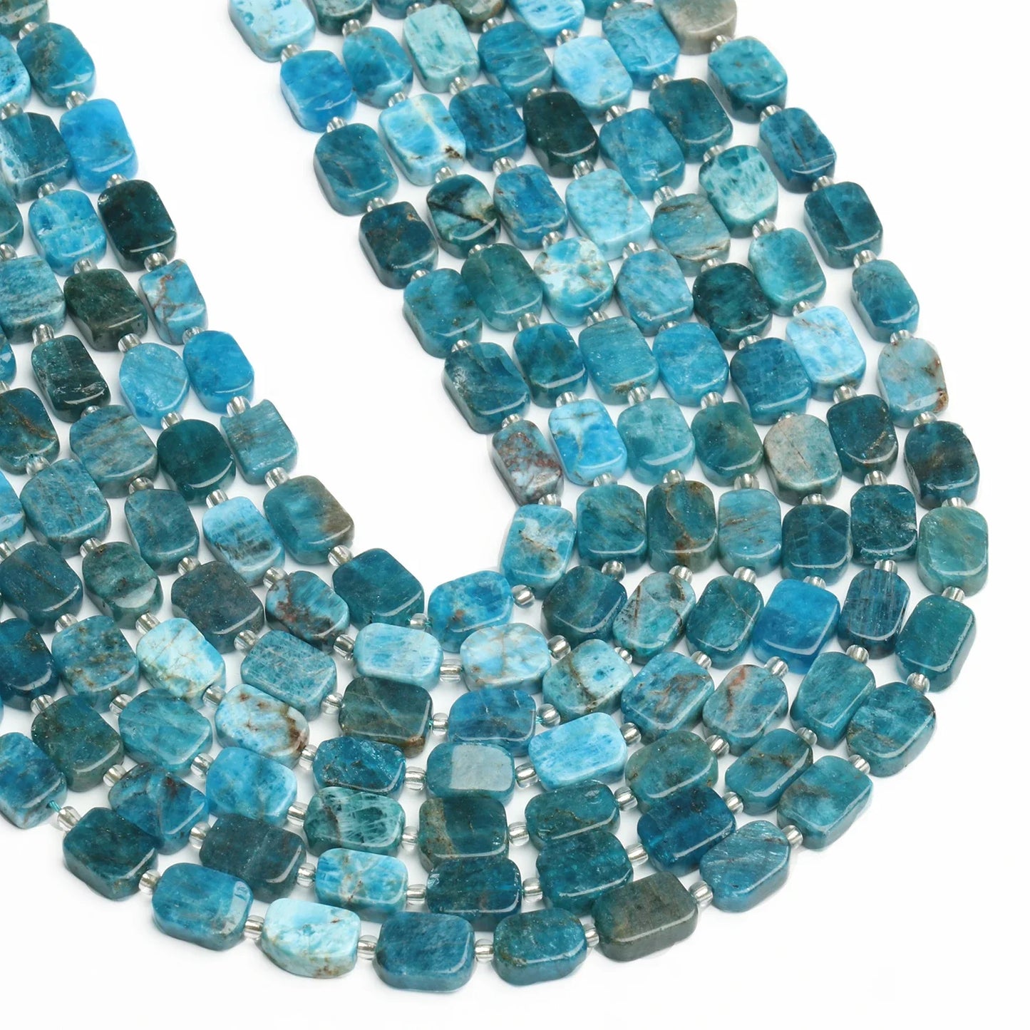 Natural Gemstone Rectangle Beads - 8x12mm Amethyst Citrine Lapis Lazuli Spacer Beads for DIY Jewelry Making & Bracelets