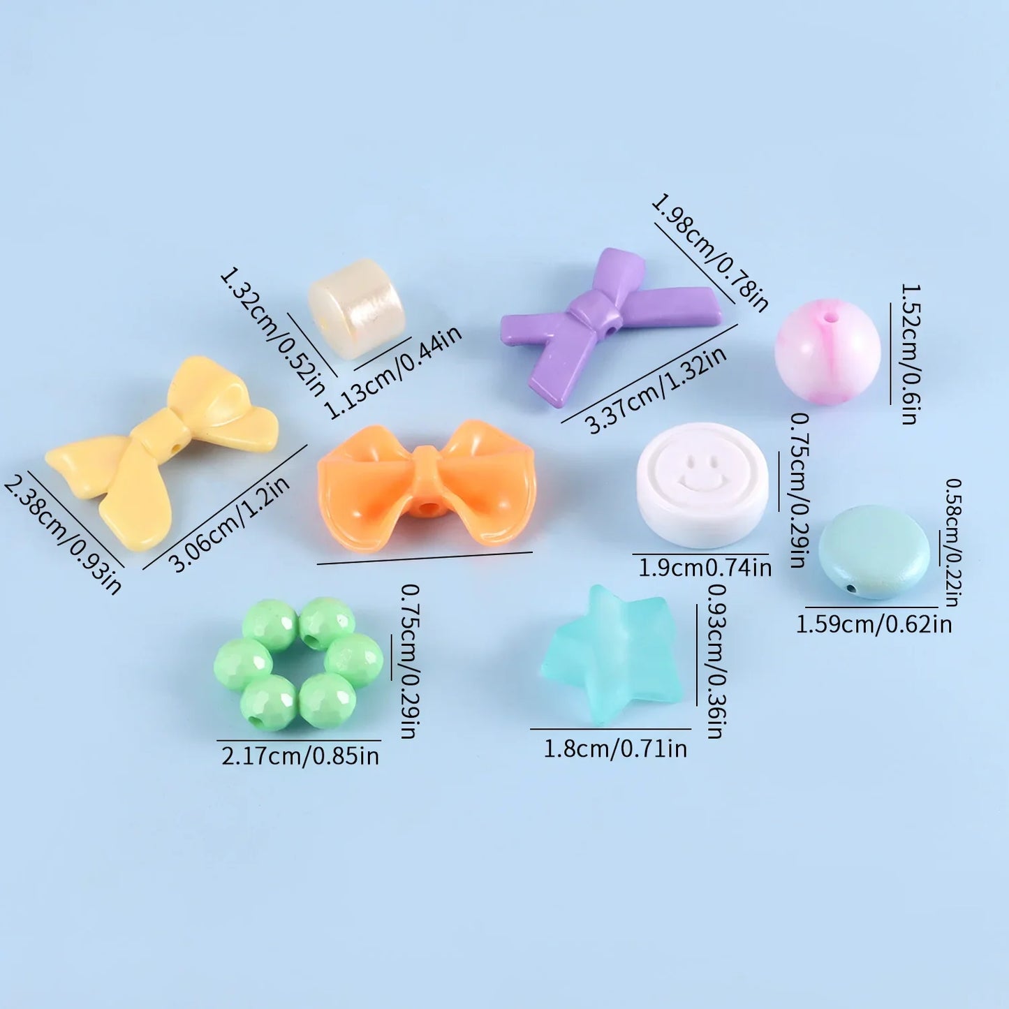 Candy Color Acrylic Beads - Mixed Style DIY Beads for Handmade Bracelets, Phone Chains & Jewelry Making
