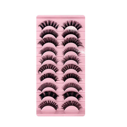 2/10 Pairs 3D Mink Russian Strip False Eyelashes – Dramatic Fake Lash Extensions for Makeup