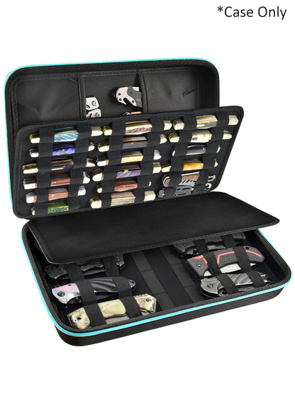 Knife Display Case – Storage Box for 45+ Pocket Knives, Butterfly & Folding Knife Organizer