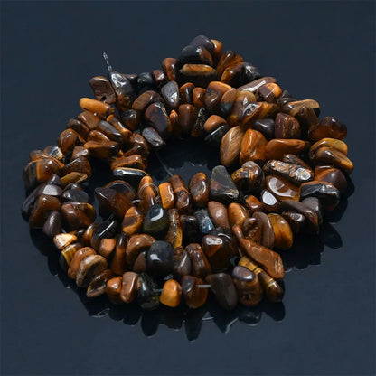 16 Inch Natural Stone Chip Beads - 5-8mm Irregular Crystal Agate Gravel Beads for DIY Bracelets & Jewelry Making