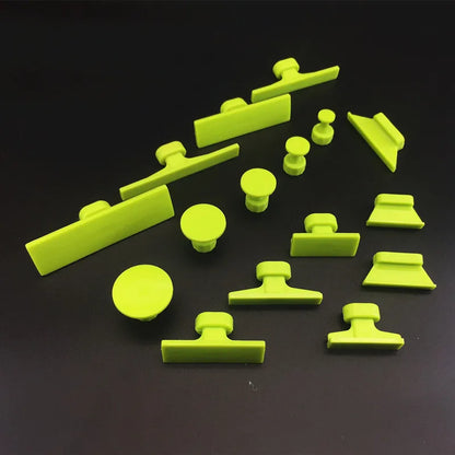16/32pcs Paintless Car Dent Repair Pulling Tabs – Auto Body Damage Removal Kit Compatible with T-Bar Slide Hammer, Metal Surface Dent Fixing Tools, Car Body Repair Accessories