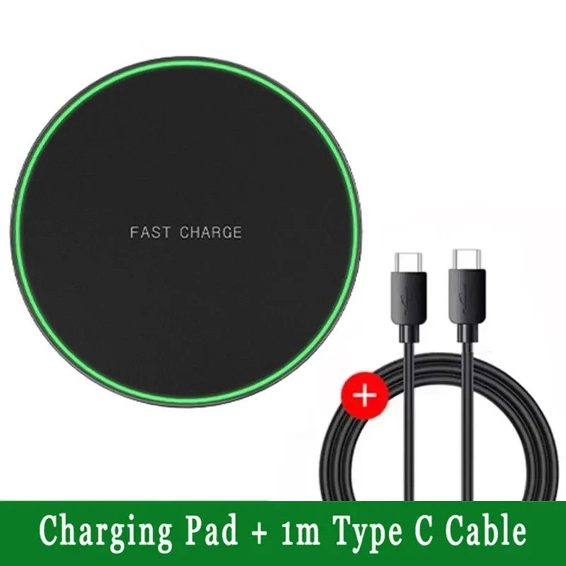 Wireless Phone Charger Stand - Fast Charging Pad Dock for iPhone 16/15/14/13/12/11, Samsung & Xiaomi