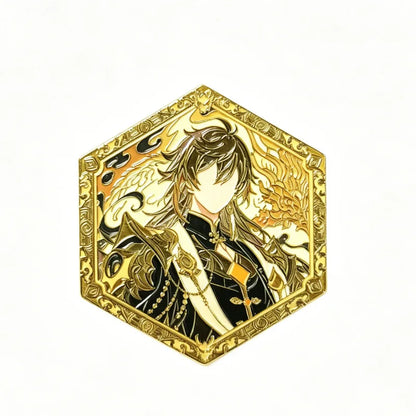Honkai Star Rail & Genshin Impact Character Pins - Kawaii Metal Cosplay Brooch Badges for Fans