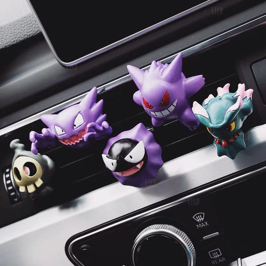 Ghost Pokémon Car Air Vent Figure - Gastly Gengar Haunter Duskull Anime Interior Ornament Gift