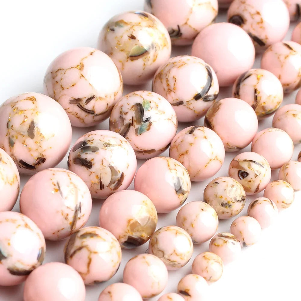Natural Flame Stone Beads - Yooperlite & Fire Sodalite Loose Spacer Beads for DIY Bracelets and Necklaces
