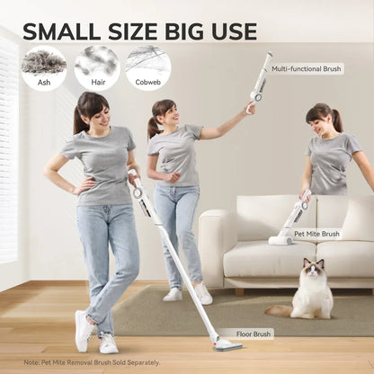 Portable Handheld Vacuum Cleaner – Multi-Function Lightweight Cleaner for Pet Hair, Home & Car, White