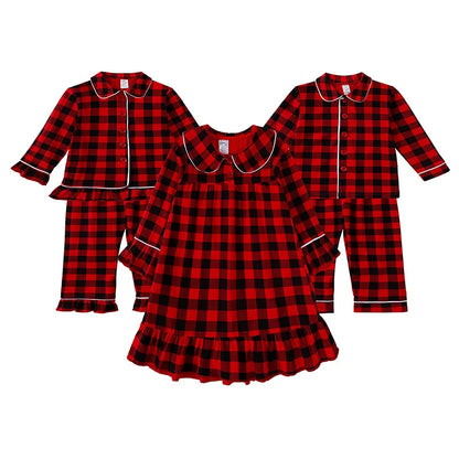 2025 Kids Christmas Pajama Set – Velvet Loungewear Long Sleeve Sleepwear for Boys & Girls
