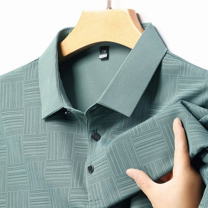 Men's Printed Business Casual Polo Shirt - 2026 Short Sleeve Breathable Fashion Top