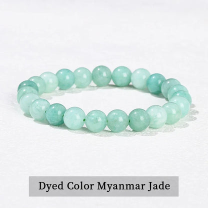 Natural Stone Beaded Bracelet - Obsidian, Fluorite & Quartz Healing Stretch Jewelry for Men & Women
