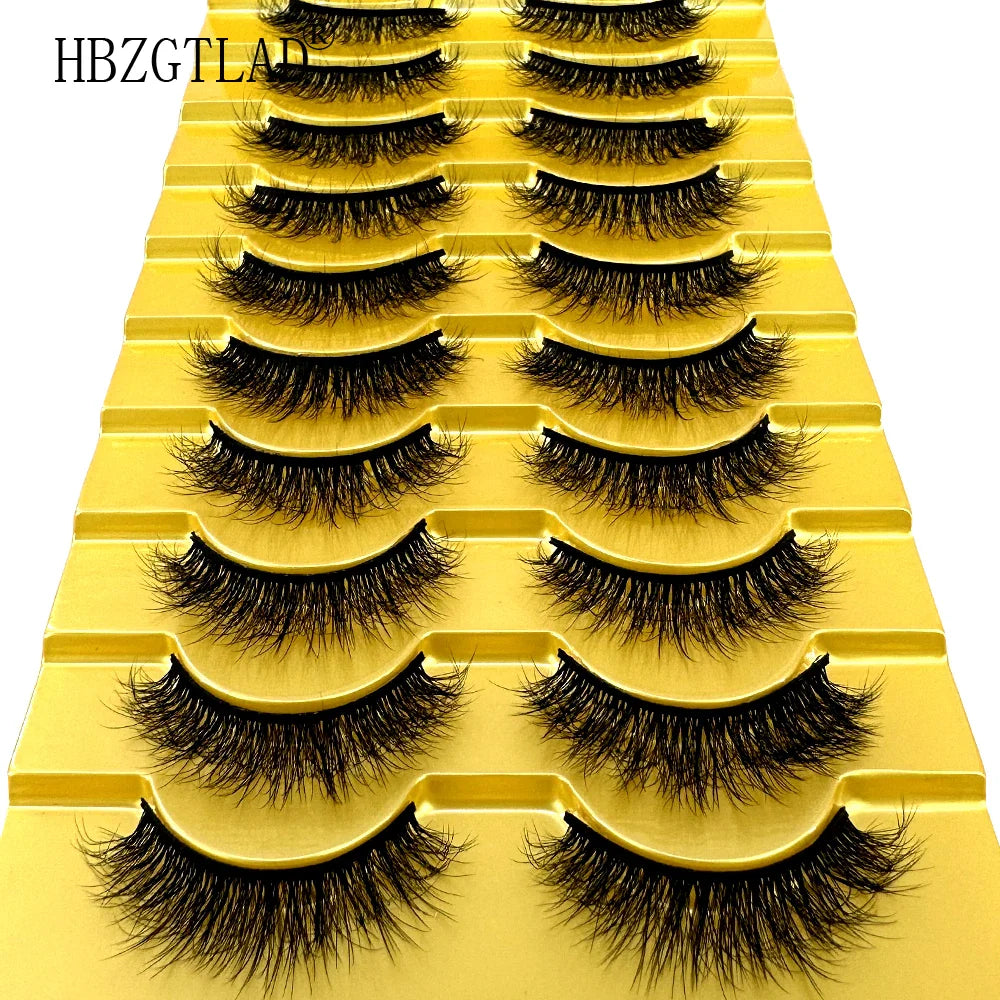 38 Styles 10 Pairs 3D Mink False Eyelashes – Natural Short & Long Fake Lashes Makeup Extension Kit