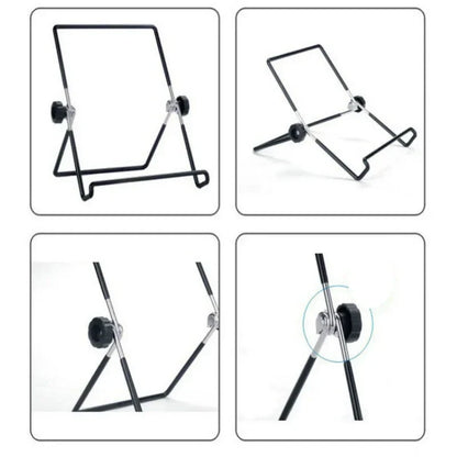 Portable Metal Tablet and Phone Stand - Foldable Desk Mount, Flexible for iPad, iPhone, Samsung, Huawei - Universal for Work, Home and Travel