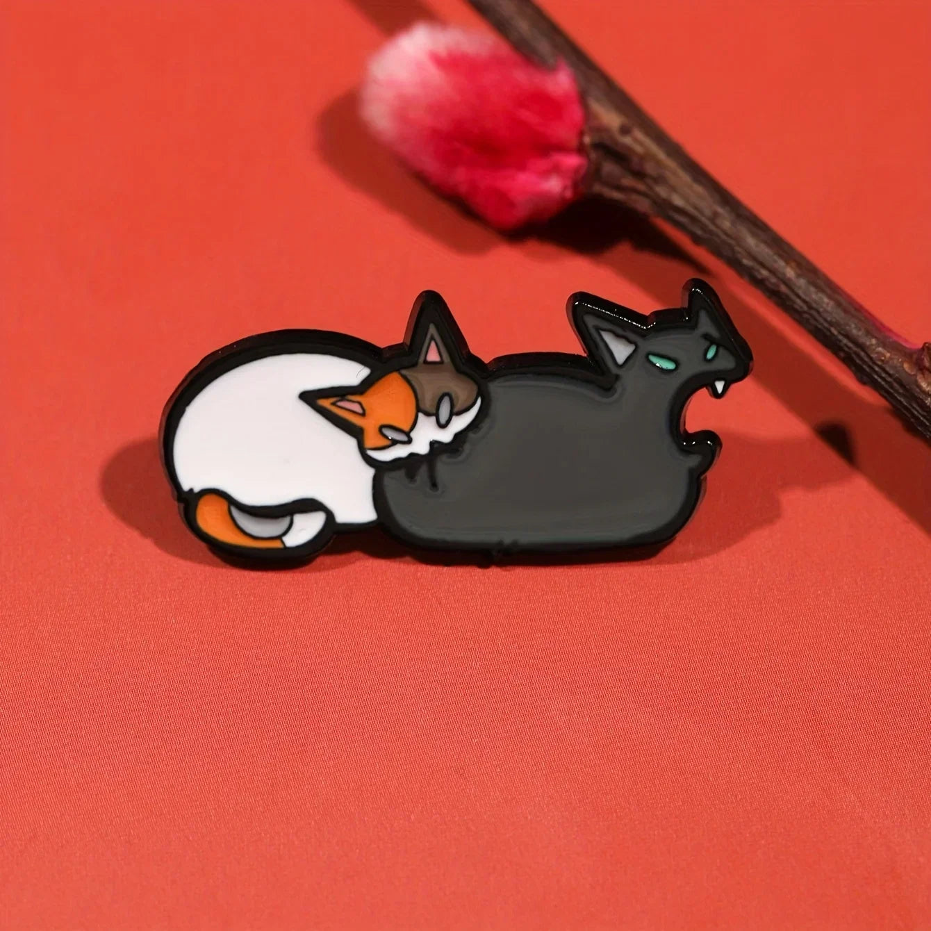 Cute Cat Enamel Brooch - Adorable Cat Lapel Pin for Bags, Clothing and Jewelry Accessories