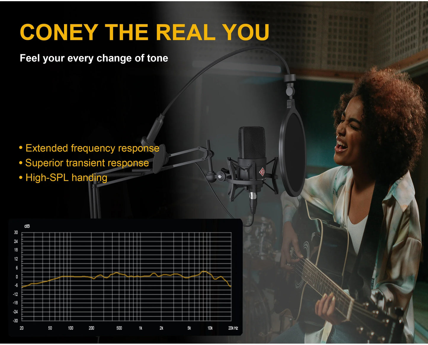 TLM 103 XLR Condenser Microphone – Professional Cardioid Studio Mic for Podcasting, Voice Over, Streaming & Home Recording