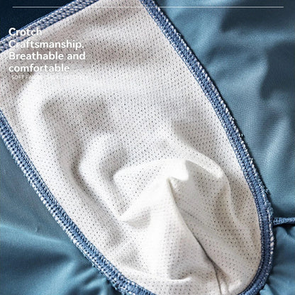 Men’s 3-Pack Ice Silk Satin Boxers, Luxury Smooth Breathable Mesh Crotch Underwear, Summer Cool Solid Fit Boxer Shorts