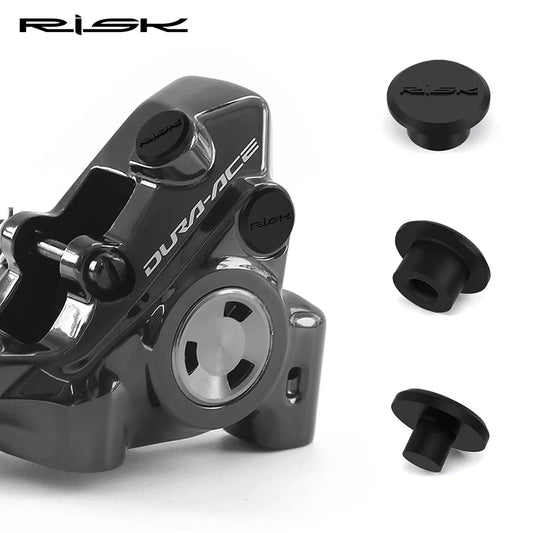4PCS RISK Road Bike Disc Brake Bleed Nipple Caps – Dustproof Oil Nozzle Covers for Shimano R7170 / R8170 Bicycle Maintenance Parts