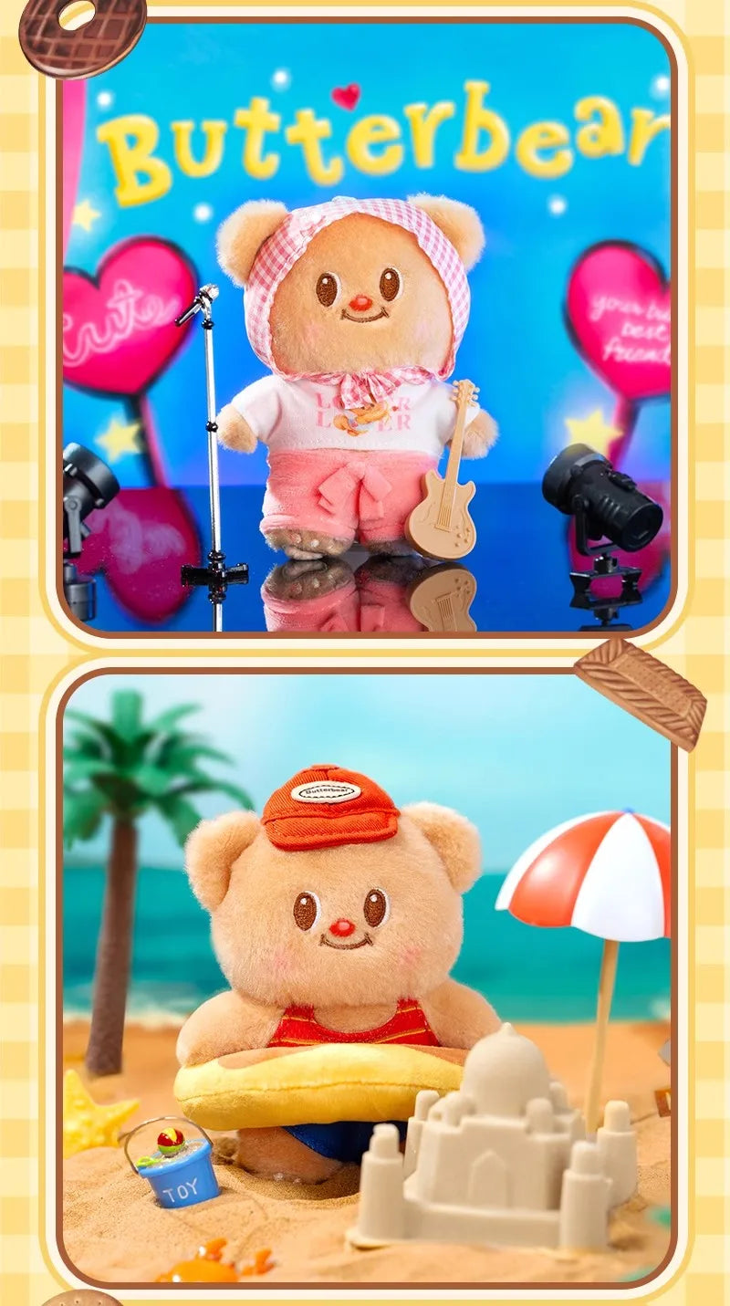 Butterbear Blind Box Action Figures | Kawaii Doll Toys & Pendants for Kids, Desktop Decoration Gifts